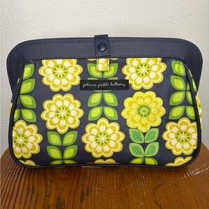 Petunia Pickle Bottom Black and Green Floral Shoulder Bag